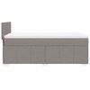 vidaXL Box spring postelja z vzmetnico taupe 90x200 cm blago