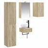 vidaXL Komplet pohi&scaron;tva za kopalnico 5 pcs Sonoma hrast