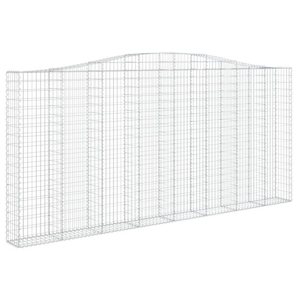 vidaXL Obokane gabion košare 2 kosa 400x30x180/200 cm pocinkano železo