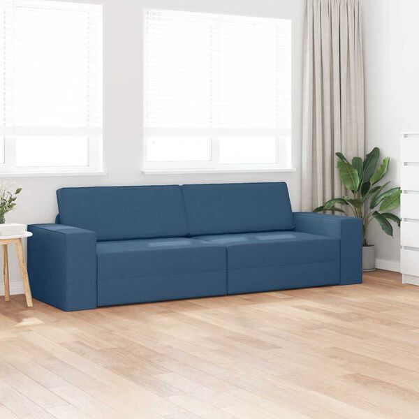 vidaXL Sofa postelja 200cm Temno modra blago