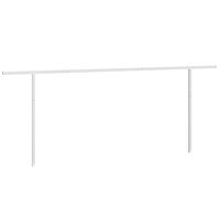 vidaXL Komplet stebričkov za tendo bele barve 600x245 cm železo