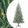 vidaXL Umjetno božično drevo s snežno obloženimi vejicami in LED lučko