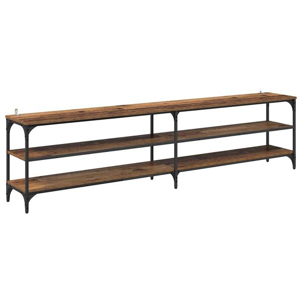 vidaXL TV omarica Star les 200 x 30 x 50 cm Inženirski les in železo