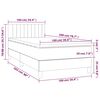 vidaXL Box spring postelja z vzmetnico temno zelena 100x200 cm žamet