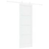 vidaXL Drsna vrata 73,5 x 211 cm Inženirski les Bela