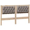 vidaXL Vzglavje Drugo Rjava in taupe 150 cm Trdna borovina
