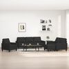 vidaXL Sedežna garnitura 4-delna z blazinami črno blago