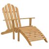 vidaXL Adirondack stol z naslonjalom za noge iz trdne tikovine