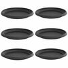 vidaXL Krožni cvetlični pladenj 6 pcs Črna &Oslash; 14 x 2 cm Plastika