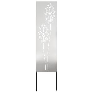 vidaXL Zaslon za zasebnost v vrtu srebrna 32 x 140 cm Nerjaveče jeklo