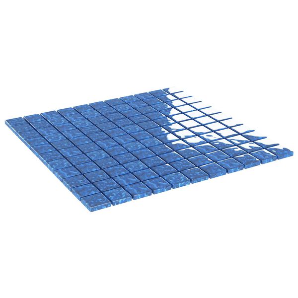 vidaXL Mozaična keramična plo&scaron;čica 11 pcs Modra 50 x 50 cm Steklo