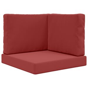vidaXL Zunanja blazina za kavč 3 pcs vinsko rdeča Poliester