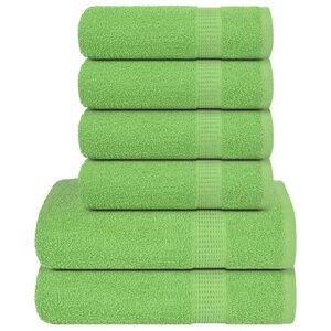 vidaXL 6-delni komplet brisač FROGN jabolčno zelene barve 360 g/m&sup2;