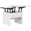 vidaXL Klubska miza Bela 55 x 54,5 x 45 cm Konstruiran les