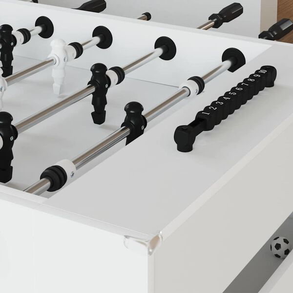 vidaXL Nogometna miza Bela 146,5 x 74 x 85 cm Konstruiran les