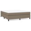 vidaXL Posteljni okvir z vzmetmi taupe 180x200 cm blago