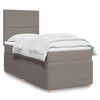 vidaXL Box spring postelja z vzmetnico taupe 100x200 cm blago