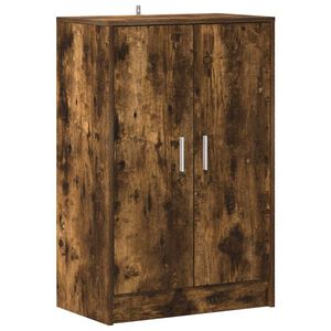 vidaXL Omarica za čevlje dimljeni hrast 60x35x92 cm konstruiran les