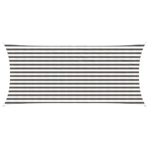 vidaXL Senčna platna Svetlo siva in bela. 2 x 5 m HDPE