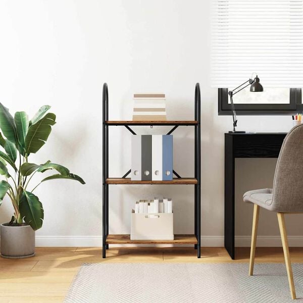 vidaXL Knjižna polica Star les 60 x 30 x 109 cm Konstruiran les