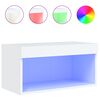 vidaXL TV omarica z LED lučmi bela 60x30x30 cm