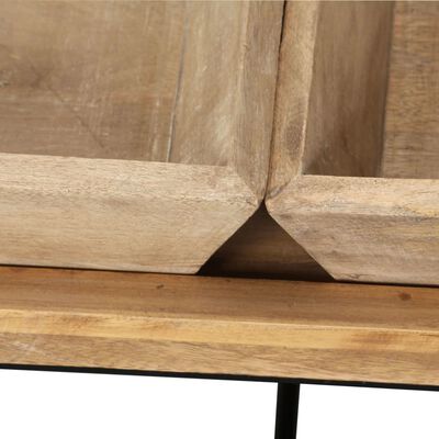 vidaXL Klubska mizica iz trdnega mangovega lesa 110x55x42 cm