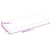 vidaXL Mizna plo&scaron;ča 80x40x(2-4) cm neobdelana trdna hrastovina