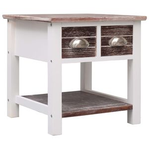vidaXL Stranska mizica rjava 40x40x40 cm les pavlovnije