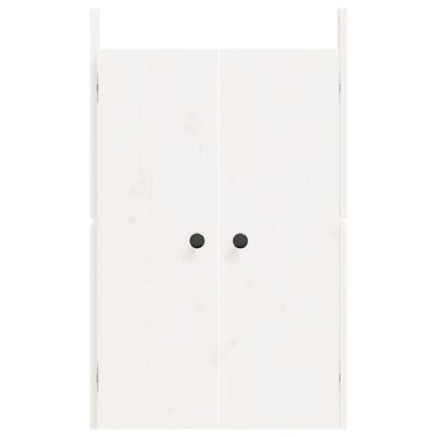 vidaXL Zunanja kuhinjska vrata bela 50x9x82 cm trdna borovina