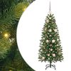 vidaXL Umestno božično drevo med 150 LED Zelena 120 cm PE in PVC