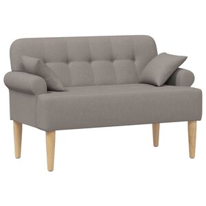 vidaXL Dvojnica s gumbi Taupe 120 x 65 x 79 cm Blago
