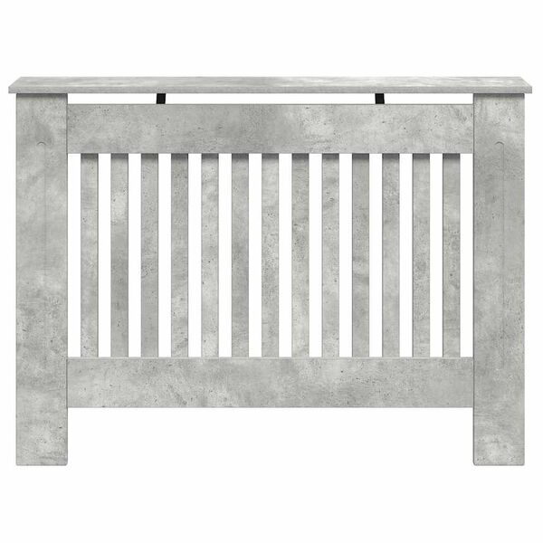 vidaXL Pokrov radiatorja Betonsko siva 112 x 19 x 81,5 cm