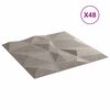 vidaXL Stenske plo&scaron;če 48 pcs Beton Siva 50 x 50 cm XPS Pena