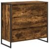 vidaXL Strani &scaron;al Dimljen hrast 79 x 36 x 75.5 cm Inženirski les