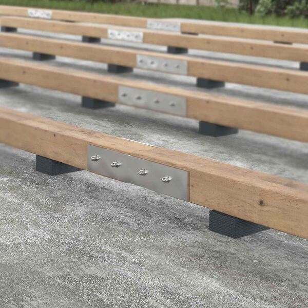 vidaXL Tlak za patio iz gumijskega granulata Črna 6 x 9 x 0,3 cm Guma