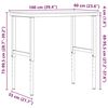 vidaXL Delovna miza 100x60x(73-99,5) cm trdna bukovina pravokotna