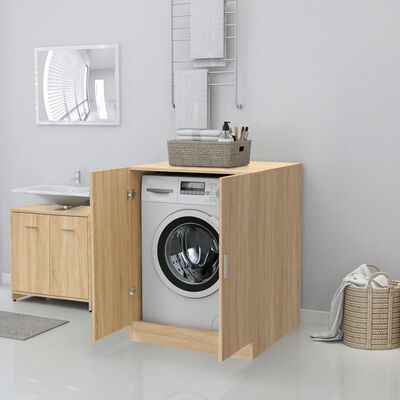 vidaXL Omara za pralni stroj sonoma hrast 71x71,5x91,5 cm
