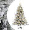 vidaXL Umetna božična jelka z bučko 120 cm 150 LED Toplo bela