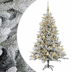 vidaXL Umetna božična jelka z bučko 120 cm 150 LED Toplo bela