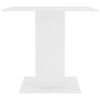 vidaXL Jedilna miza bela 80x80x75 cm iverna plo&scaron;ča