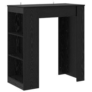 vidaXL Barska miza 95 x 47 x 103,5 cm Inženirski les Črni hrast