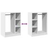 vidaXL Garderobna omara bela 77x48x102 cm iverna plo&scaron;ča