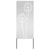 vidaXL Zaslon za zasebnost v vrtu srebrna 50 x 140 cm Pocinkano jeklo