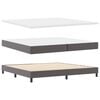 vidaXL Postelja z vzmetnico z vzmetnico Siva 200 x 200 cm Umetna koža