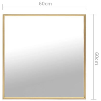 vidaXL Ogledalo zlato 60x60 cm