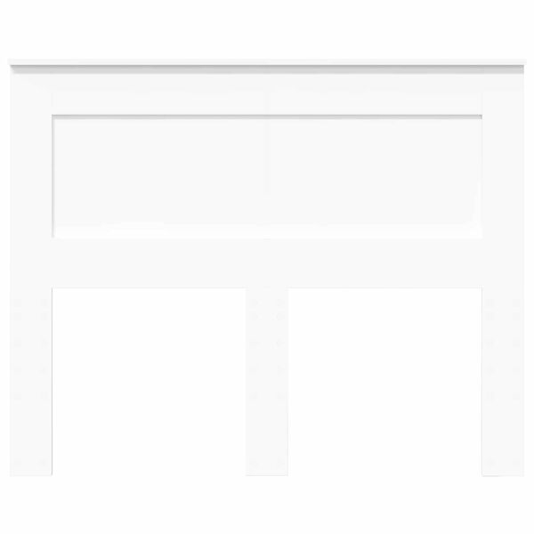 vidaXL Vzglavje z vzglavjem Bela 135 cm Konstruiran les