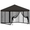 vidaXL Vrtni gazebo s stranskimi stenami 3 x 3 m Antracit