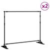 vidaXL Stojalo za ozadje 2 kosa črno 254x243 cm jeklo