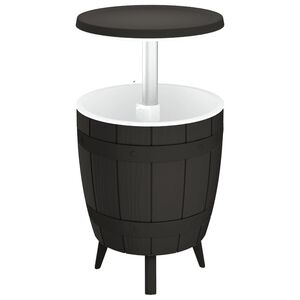 vidaXL Hladilna miza 3 v 1 črn polipropilen