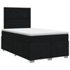 vidaXL Postelja boxspring z vzmetnico Črna 120 x 190 cm Blago